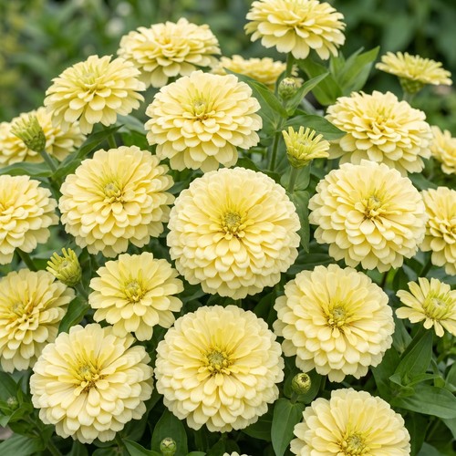 Zinnia gigantica primrose - gigantica, 5"+